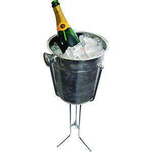 Seau refroidisseur de vin en acier inoxydable seau refroidisseur de glace vin champagne au prix de gros seau à vin avec support - Product Image 1