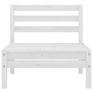 Ensemble de salon de jardin modulaire 3 pièces en pin massif blanc, mobilier d'extérieur confortable et élégant - Product Image 6