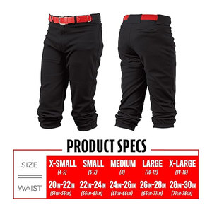 Youth <b>Baseball</b> Softball Pants Knee Style Athletic Uniform Pants for Boys Girls Durable Breathable Sports - Product Image 3
