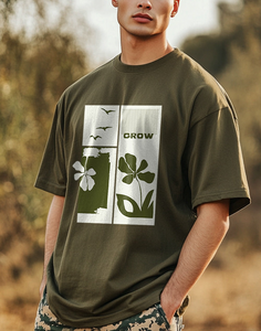 เสื้อยืดผู้ชายคอตตอน 100% แบบสั่งทำ OEM คุณภาพดีที่สุด ทรงโอเวอร์ไซส์ ไหล่ตก หนา 240 GSM ผ้ากันยับ พิมพ์ลายกราฟิกคุณภาพสูง - Product Image 4