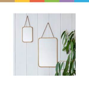Round Shape Customized Hanging Vintage Wall Mirror with Metal Border Wall Hanging Mirror| Decorative MIrror Gold Border Mirror - Product Image 2