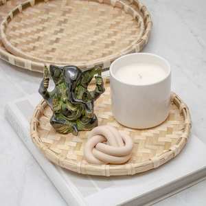 Best Seller Handmade Bamboo <b>Basket</b> With Rattan for Dry Goods Vegetable Food <b>Storage</b> Vermicelli <b>Basket</b> - Product Image 3