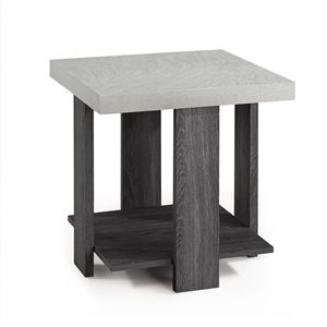 Set da Cocktail in Legno Grigio a 3 Pezzi per Tavolino da Salotto con Due Tavolini Abbinati, Arredamento Elegante - Product Image 4