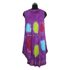 Vestido de Verano 2026 con el Último Diseño, Ropa de Playa para Mujer, Sexy, Sin Mangas, Tie Dye, Estilo Bohemio, Vestido de Rayón Estilo Bohemio Gitano - Product Image 3