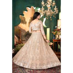 Designer Wedding Lehenga Choli with Embroidery Work for Party Wear - Product Image 6