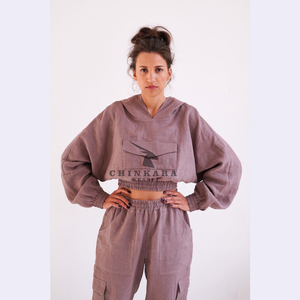 เสื้อฮู้ดแขนยาวผู้หญิงทรงปกติ รุ่นฮิตขายดี ปี 2026 ผ้าแคนวาส ระบายอากาศ แห้งเร็ว สไตล์สตรีทแวร์ - Product Image 1