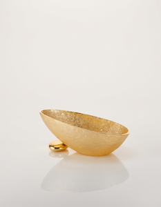 Ensemble d'articles de table contemporains minimalistes en or texturé, sculptés, pour cuisine et salle à manger - Product Image 1