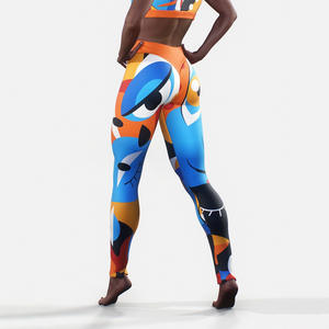Conjunto Deportivo de Yoga para Mujer con Estampado de Sublimación Personalizado, Sujetador Deportivo y Leggings de Cintura Alta, Conjunto Deportivo sin Costuras para Gimnasio - Product Image 5