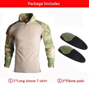 Combinaisons tactiques de paintball, uniformes d'extérieur, chemises camouflage, pantalons cargo imperméables à manches longues, ensembles de protections pour les coudes et les genoux pour hommes - Product Image 6
