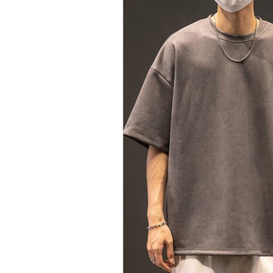 Wholesale Acid Washed Vintage Heavy Plus Size <b>T</b>-Shirt Custom Logo 100% Cotton Unisex Men's Oversized with Long Length - Product Image 3