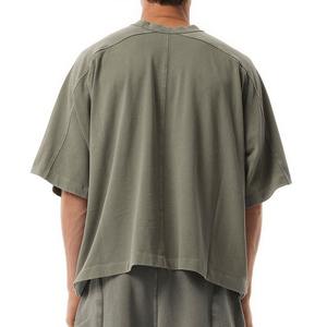 Nueva Camiseta Casual de Estilo Desgastado con Estampado de Letras Grandes, Corte Holgado, 100% Algodón, 200g, Jersey de Algodón para Hombre - Product Image 3