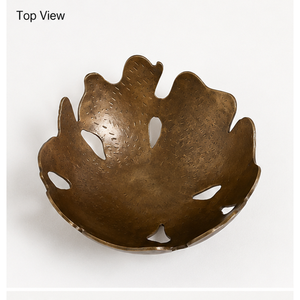 Bol décoratif en métal doré antique, plat à fruits texturé en laiton ondulé, centre de table pour décoration de maison de luxe, tables d'hôtel et cadeaux - Product Image 5
