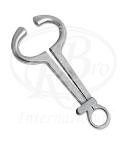 Instrumento Veterinario Retráctil de Acero Inoxidable Tipo Harms de 7.5 Pulgadas para Sujeción Nasal de Bueyes con Acabado Satinado - Product Image 1