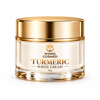 Krim Kunyit Putih 50g Krim Malam Pemutih Wajah Vitamin C untuk Semua Jenis Kulit Formula Herbal Label Pribadi untuk Wanita dalam Kemasan Tube