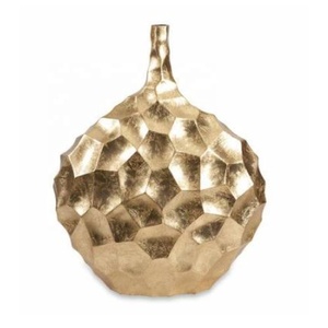 Florero Decorativo Dorado, Florero Metálico de Mesa para Exhibición en Espacios Abiertos, Florero para Ocasiones Festivas - Product Image 2