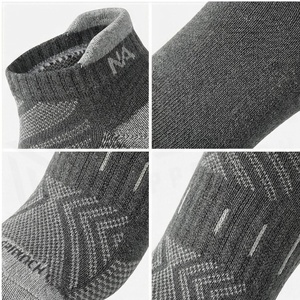 North Approach Ankle <b>Socks</b> Geometric Pattern Breathable <b>Running</b> <b>Socks</b> for Adults Summer Season - Product Image 4