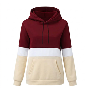 Sudadera con Capucha para Mujer, de Manga Larga, Tejida en Algodón, Informal, para Otoño, de Secado Rápido, con Bolsillos con Cordón, en Verde, Blanco y Negro - Product Image 6