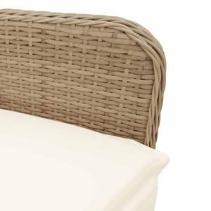 Grand ensemble bistrot réglable en rotin PE avec repose-pieds, ensemble de jardin marron - Product Image 5