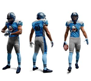 Uniformes de football américain à sublimation complète OEM conception personnalisée 100% polyester pratique porter des jeunes hommes maillot ensembles courts - Product Image 4