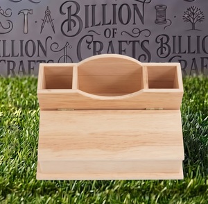 Premium Wooden Rectangle Home Office Jewelry <b>Box</b> Foldable Card Pen Holder Desk Organizer Modern Luxury Eco Friendly Wholesale - Product Image 3