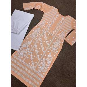 เสื้อปักลายสวยงามสำหรับผู้หญิงและชุดพลาซโซพร้อมด้ายทำงาน - Product Image 2