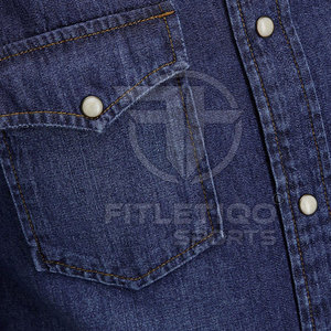 Servicio OEM, Venta al Por Mayor, Diseño Personalizado, Camisas de Mezclilla Casuales para Hombre, Transpirables, Ecológicas, Impermeables, 100% Algodón, Nueva Llegada - Product Image 5