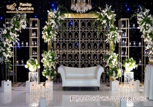Escenario de Boda Impresionante Hecho a Medida, Fondo de Pared de Velas de Ensueño para Noche Árabe, Decoración de Bodas, Decoración de Eventos en Canadá - Product Image 2