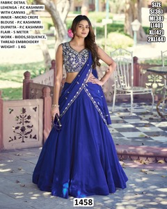Lehenga Elan bleu Royale - Product Image 2