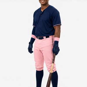 Uniforme de baseball confortable et élégant, tissu doux au toucher, matière extensible, double uniforme de baseball de qualité supérieure pour hommes - Product Image 2