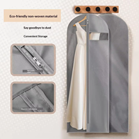 Sac de rangement pour vêtements, costumes et manteaux, en PVC transparent non tissé, anti-poussière, anti-humidité, personnalisable et réutilisable, directement de l'usine