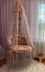 Silla Columpio de Macramé para Habitación de Niña - Product Image 3