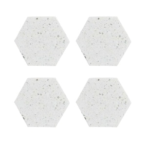 Ensemble de sous-verres de forme carrée en marbre et bois pour tasses à thé et café Dessous de verre en marbre blanc fabriqués à la main pour vos boissons par Address Craft - Product Image 5