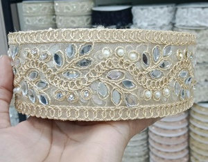 Apliques de Encaje Bordado con Cuentas Pesadas de Diseño para Vestidos de Noche de Lujo y Vestidos de Novia al por Mayor - Product Image 2