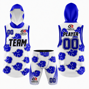 ชุดเสื้อรักบี้ ORVO SPORTS แบบสั่งทำพิเศษ ลายพิมพ์อนิเมะรูปเมฆแบบซับลิเมชั่น เสื้อกล้ามมีฮู้ด กางเกงขาสั้น สำหรับทุกเพศ ระบายเหงื่อได้ดี ทรงสปอร์ต - Product Image 1