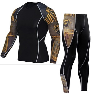 Conjunto de Camiseta y Pantalones de Jiu Jitsu para Hombre, Transpirable, Anti-UV, de Secado Rápido, para Boxeo, Gimnasio, Invierno, 220g, 4 Piezas/Conjunto - Product Image 6