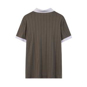 Polo de Algodón 100% Premium para Hombre, Color Sólido Oscuro, Cómodo, Transpirable, Informal, Uniforme, Fresco, Estilo Americano, Verano - Product Image 5