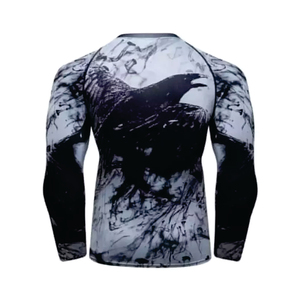 Custom Logo High Quality Breathable Washed Jiu Jitsu Fitness <b>Swim</b> <b>Shirts</b> Printed Long Sleeve MMA <b>Men</b> BJJ Rash Guard Fortleo - Product Image 3