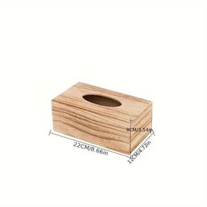 Boîte à mouchoirs en bois attrayante pour table basse, améliorant l'esthétique intérieure avec une texture bois chaleureuse - Product Image 5