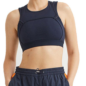 Sujetador Deportivo de Alta Sujeción Azul Marino para Mujer, Ropa Deportiva de Yoga, Top de Compresión sin Costuras - Product Image 1