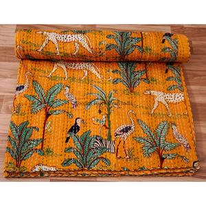 Colchas Kantha Modernas y de Estilo Vintage, Étnicas, Tradicionales, 100% Algodón, Ecológicas, Hechas a Mano, con Estampado Animal, para Uso en el Hogar y Hoteles - Product Image 3
