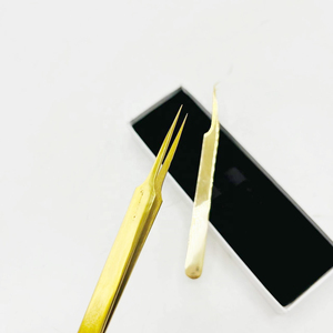 Pinces à cils en acier inoxydable, fournitures de beauté, pinces à cils pour kits de techniciennes de beauté, pinces de précision pour extensions de cils - Product Image 5