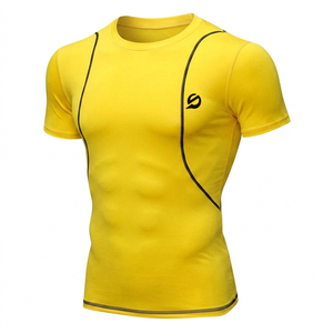 Camiseta Deportiva Premium Slim Fit de Punto Antibacterial Personalizable de Secado Rápido y Transpirable para Hombre - Product Image 1