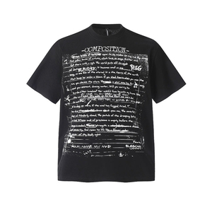 Camiseta de Punto 100% Algodón Lavado, Nueva Moda, Color Sólido, Manga Corta de Verano, Secado Rápido, Transpirable, con Estampado, para Hombre - Product Image 3