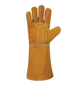 Gants de soudage TIG/MIG en cuir de chèvre pleine fleur, résistants à la chaleur et imperméables, conçus sur mesure pour soudeurs, usage intensif - Product Image 3
