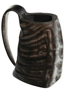 Jarra de cerveza de cuerno natural con acabado liso, taza para beber hecha a mano, jarra decorativa de cuerno de búfalo para bebidas. - Product Image 2