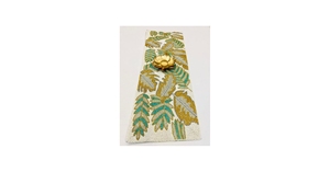 Embroidered Tropical Leaf <b>Table</b> <b>Runner</b> Bohemian Home Decor Washable Yellow <b>Teal</b> Pattern - Product Image 6