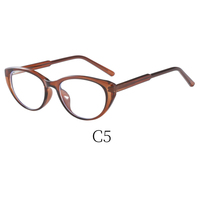 Monture de lunettes optiques œil de chat TR90 pour femme, verres transparents, style rétro, légères, pour usage quotidien