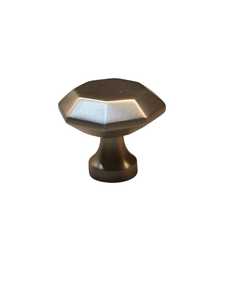 Bouton de meuble octogonal en laiton massif finition mate argentée poignée de tiroir décorative pour cuisine chambre bureau à domicile matériel de commode - Product Image 2