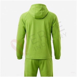 Conjunto Deportivo para Hombre con Capucha Verde, Manga Larga, Cierre Frontal con Cremallera, Bolsillos Laterales, Transpirable, Corte Regular, para Primavera - Product Image 2