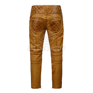 Outdoor Solid Color Leather <b>Pants</b> Casual Wear Men's Leather <b>Pants</b> Hot Selling Leather <b>Pant</b> - Product Image 3